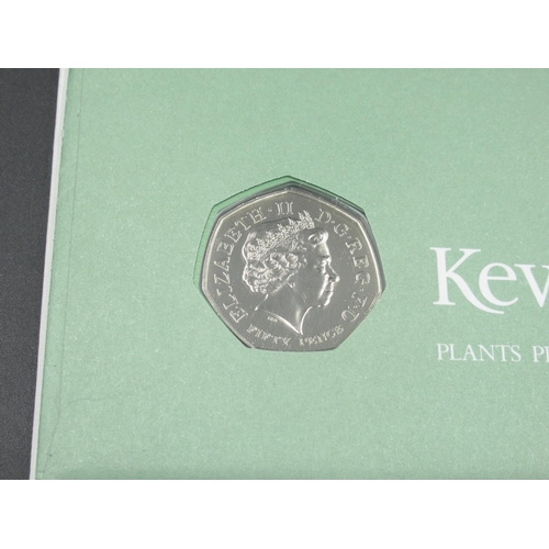 807 - Kew Gardens 250th Anniversary of the Royal Botanic Gardens, Kew Gardens 50p coin cover, with origina... 