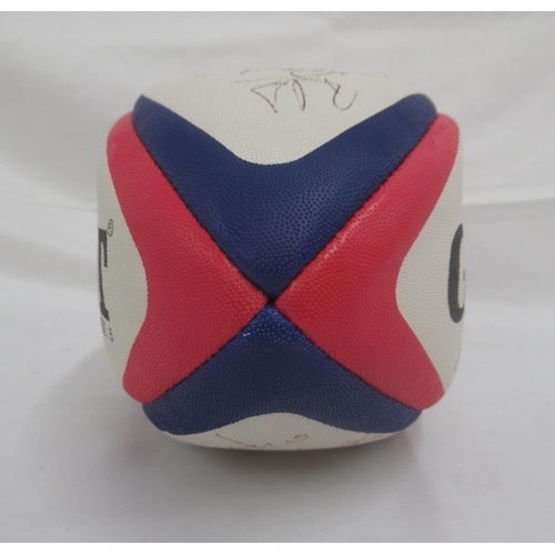 942 - England Rugby replica ball Multi-signed by England Rugby Team players inc. Martin Johnson, Will Gree... 