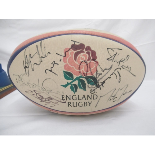 943 - Gilbert England Rugby Official Match Ball signed by Members of the England Rugby Squad of the 2002 I... 