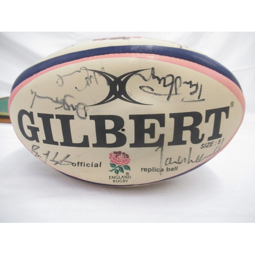 943 - Gilbert England Rugby Official Match Ball signed by Members of the England Rugby Squad of the 2002 I... 