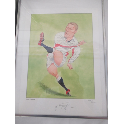 944 - 8 John Ireland Rugby signed and Limited Edition prints of Mike Tindall, Ben Cohen, Lawrence Dallagli... 