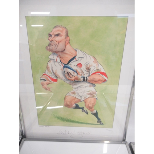 944 - 8 John Ireland Rugby signed and Limited Edition prints of Mike Tindall, Ben Cohen, Lawrence Dallagli... 