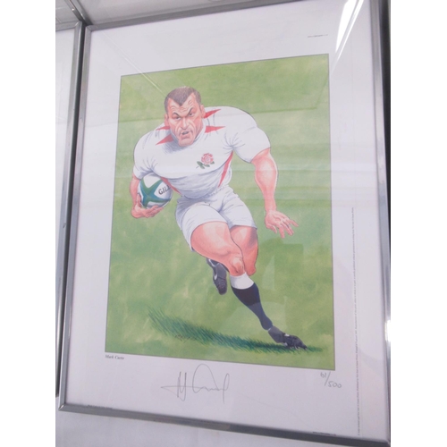 944 - 8 John Ireland Rugby signed and Limited Edition prints of Mike Tindall, Ben Cohen, Lawrence Dallagli... 