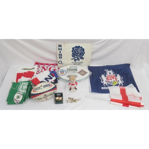 948 - Collection of Rugby memorabilia to inc. Neil Jenkins Ltd Ed. 691/100 World of Groggs figure signed b... 