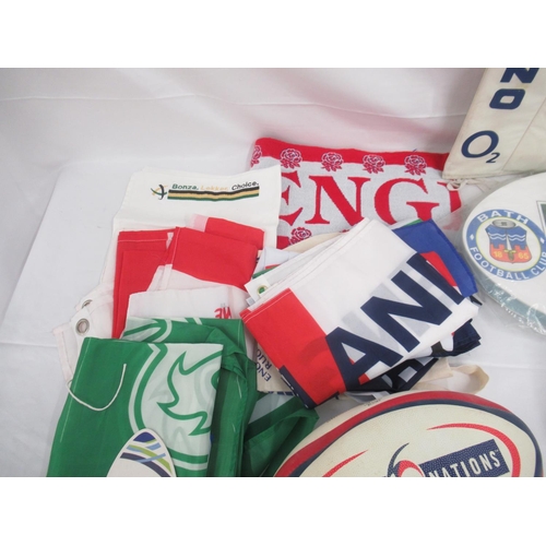 948 - Collection of Rugby memorabilia to inc. Neil Jenkins Ltd Ed. 691/100 World of Groggs figure signed b... 