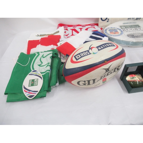 948 - Collection of Rugby memorabilia to inc. Neil Jenkins Ltd Ed. 691/100 World of Groggs figure signed b... 