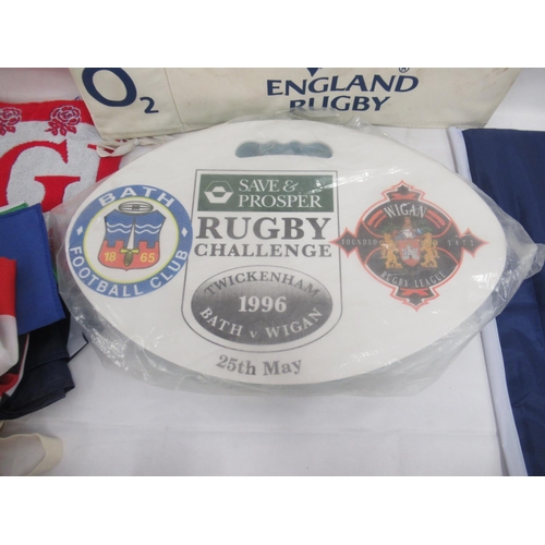 948 - Collection of Rugby memorabilia to inc. Neil Jenkins Ltd Ed. 691/100 World of Groggs figure signed b... 