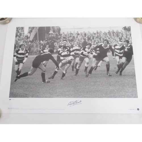 952 - Big Blue Tube Signed Limited Edition print 'Rugby Great Series Gareth Edwards' 283/500, with COA, 59... 