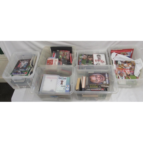 950 - Large collection of Rugby books, programmes, DVDS, etc. to inc. England 150 Years Collectors Edition... 