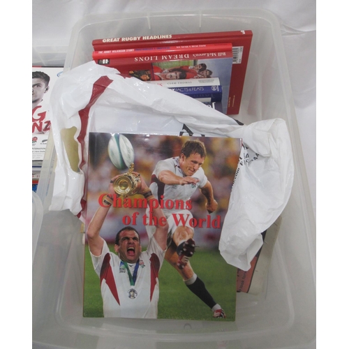 950 - Large collection of Rugby books, programmes, DVDS, etc. to inc. England 150 Years Collectors Edition... 