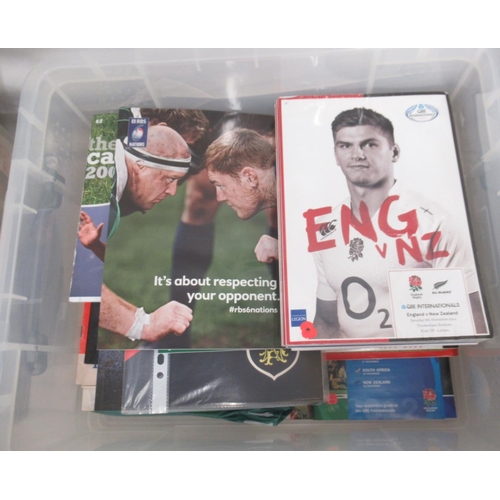 950 - Large collection of Rugby books, programmes, DVDS, etc. to inc. England 150 Years Collectors Edition... 