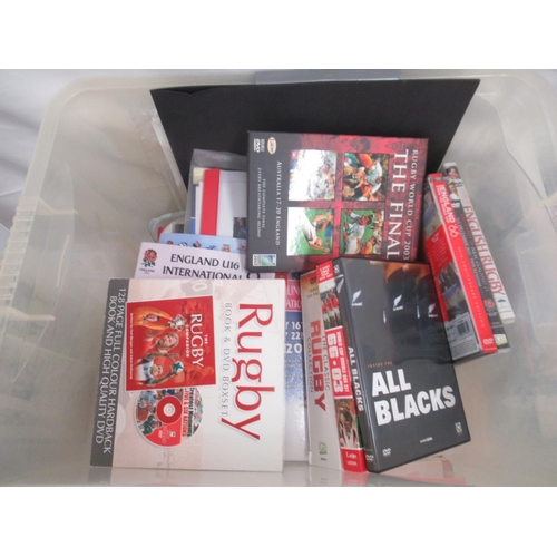 950 - Large collection of Rugby books, programmes, DVDS, etc. to inc. England 150 Years Collectors Edition... 