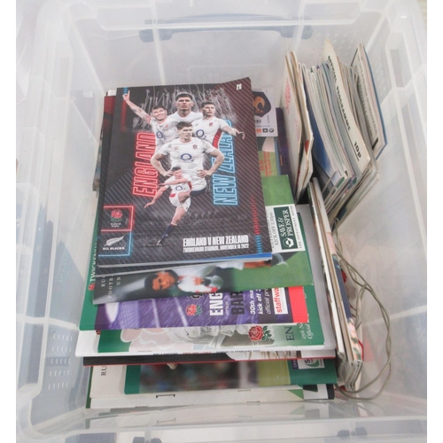 950 - Large collection of Rugby books, programmes, DVDS, etc. to inc. England 150 Years Collectors Edition... 