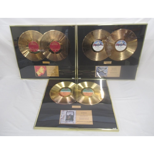 933 - 3 Framed Limited Edition Collectors Series x2 Gold Sales Award montages for Jimi Hendrix Electric La... 