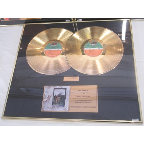 933 - 3 Framed Limited Edition Collectors Series x2 Gold Sales Award montages for Jimi Hendrix Electric La... 