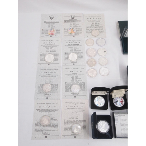 713 - Large assorted collection of silver proof coins and other coins to inc. Westminster silver proof coi... 