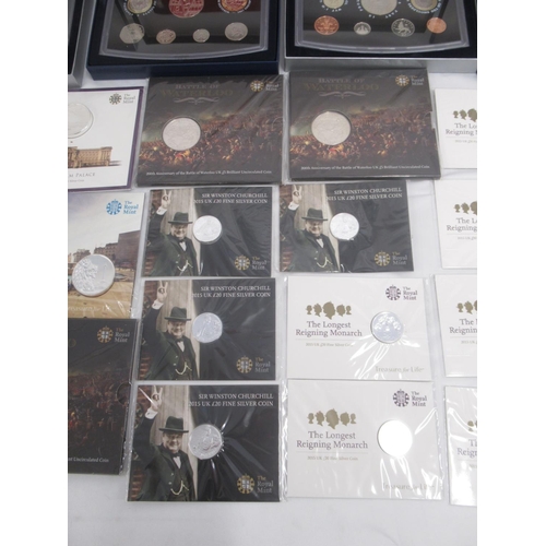 714 - The Royal Mint - large collection of mixed Royal Mint coins to inc. 2 2015 UK £100 Buckingham Palace... 