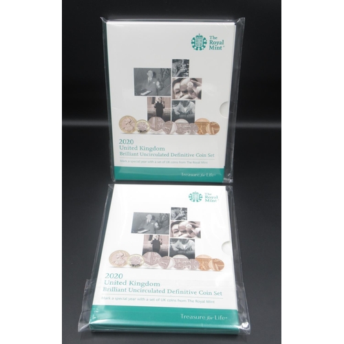 744 - Royal Mint - 2 2020 United Kingdom Brilliant Uncirculated Definitive Coin sets ( both unopened and i... 