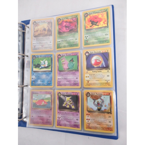 299 - Folder of Pokémon trading cards, approx. 245, some being duplicates of the same card, inc. a 1999 Ch... 