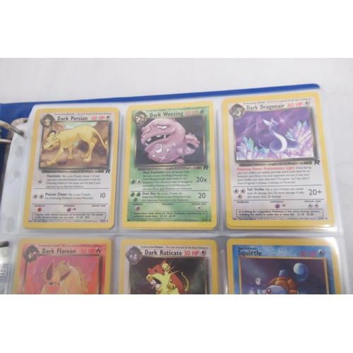 299 - Folder of Pokémon trading cards, approx. 245, some being duplicates of the same card, inc. a 1999 Ch... 