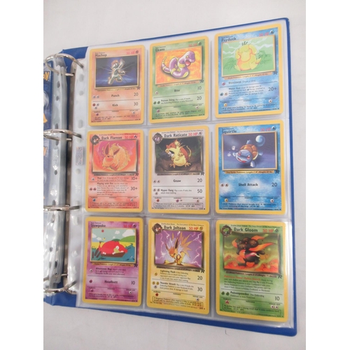 299 - Folder of Pokémon trading cards, approx. 245, some being duplicates of the same card, inc. a 1999 Ch... 