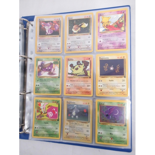 299 - Folder of Pokémon trading cards, approx. 245, some being duplicates of the same card, inc. a 1999 Ch... 