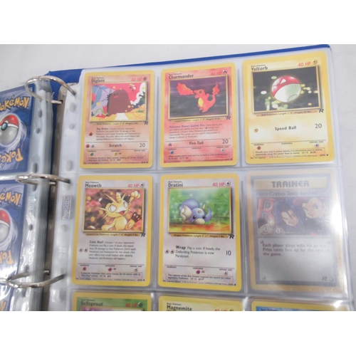 299 - Folder of Pokémon trading cards, approx. 245, some being duplicates of the same card, inc. a 1999 Ch... 