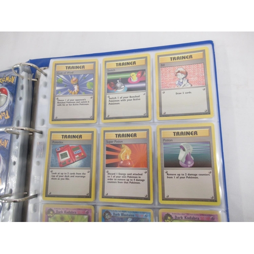 299 - Folder of Pokémon trading cards, approx. 245, some being duplicates of the same card, inc. a 1999 Ch... 