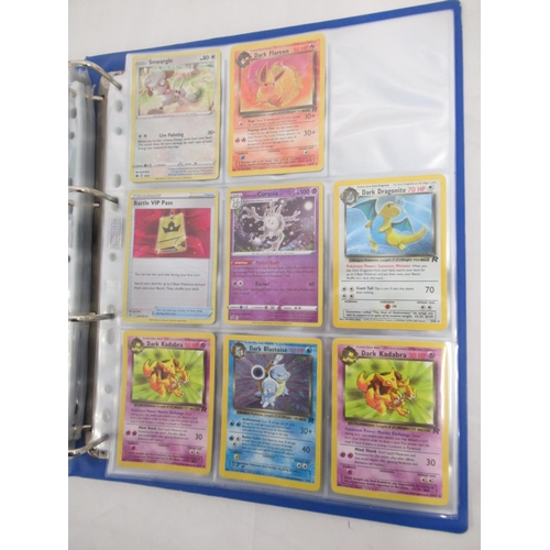 299 - Folder of Pokémon trading cards, approx. 245, some being duplicates of the same card, inc. a 1999 Ch... 