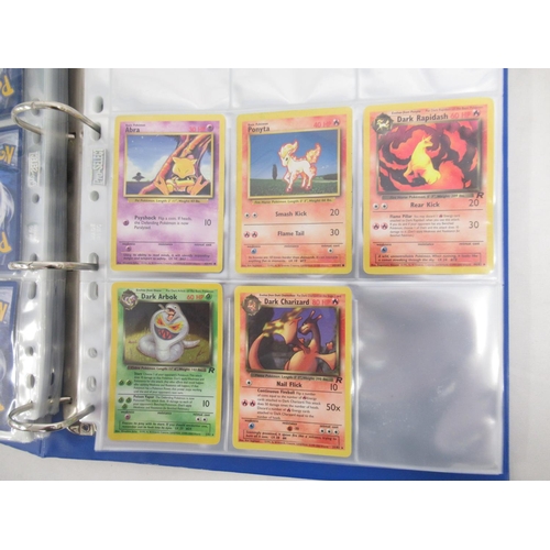 299 - Folder of Pokémon trading cards, approx. 245, some being duplicates of the same card, inc. a 1999 Ch... 