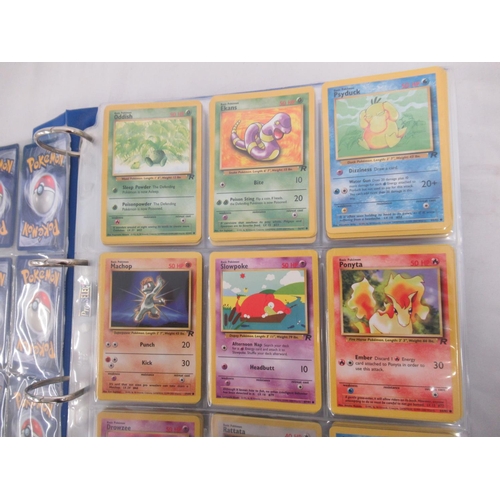 299 - Folder of Pokémon trading cards, approx. 245, some being duplicates of the same card, inc. a 1999 Ch... 