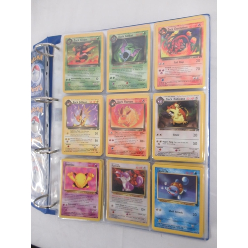 299 - Folder of Pokémon trading cards, approx. 245, some being duplicates of the same card, inc. a 1999 Ch... 