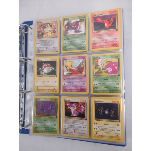 299 - Folder of Pokémon trading cards, approx. 245, some being duplicates of the same card, inc. a 1999 Ch... 