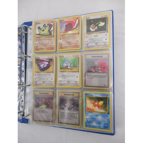 299 - Folder of Pokémon trading cards, approx. 245, some being duplicates of the same card, inc. a 1999 Ch... 