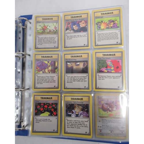 299 - Folder of Pokémon trading cards, approx. 245, some being duplicates of the same card, inc. a 1999 Ch... 