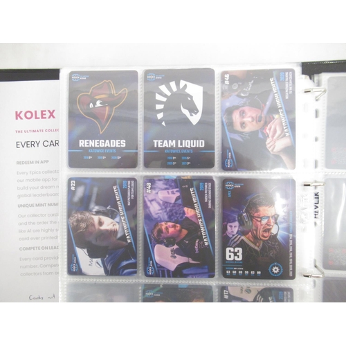 301 - 2 folders cont. a mixed collection of Kolex trading cards and a Warhammer Age of Sigmar Champions Th... 