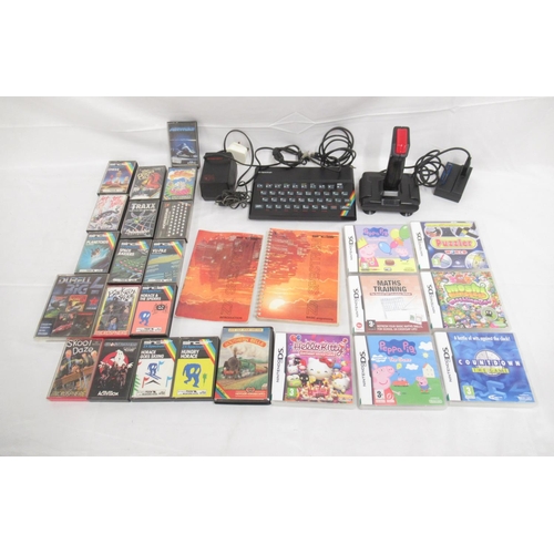 292 - Sinclair ZX Spectrum with joy stick, 18 games and 7 Nintendo DS games