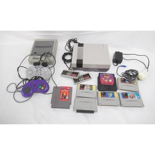 293 - Nintendo Entertainment System NES version with 2 controllers, Nintendo Super Nintendo Entertainment ... 