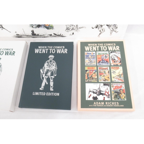 305 - When The Comics Went To War artwork, 64cm x 51cm by Barrie Mitchell and its Limited Edition hardback... 