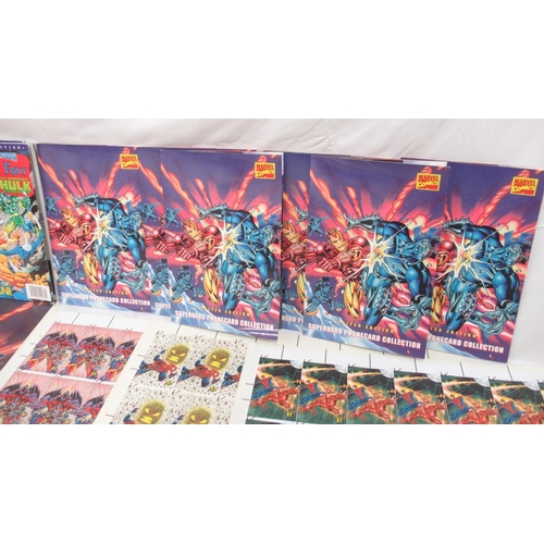 306 - Marvel - collection of 6 Marvel Comics Limited Edition Superhero Phonecard collections, 3 Printers p... 