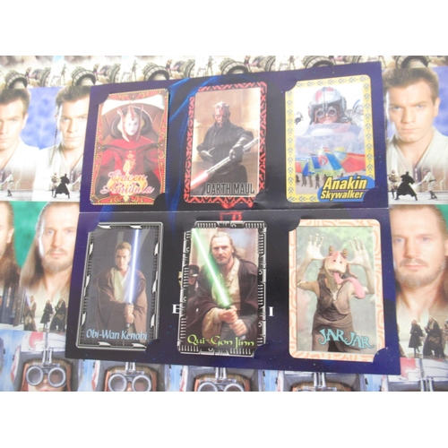 303 - Star Wars - collection of Star Wars Episode I phone cards, in individual and multi packs, with 7 pri... 