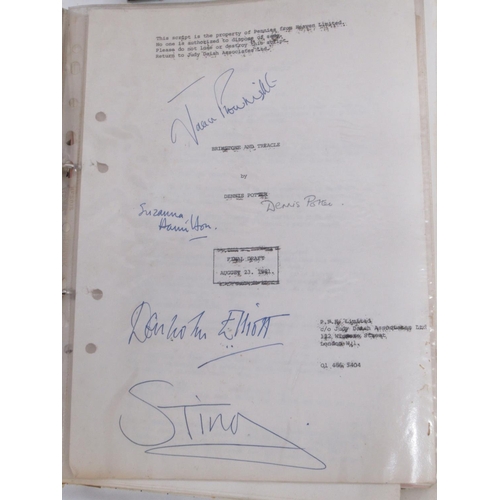 861 - Brimstone and Treacle Final Draft movie script, signed by Joan Plowright, Suzanna Hamilton, Dennis P... 