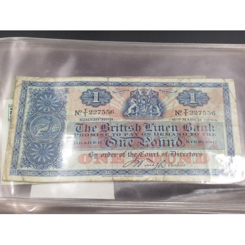 791 - Folder cont. assorted collection of Scottish, Irish and other bank notes,