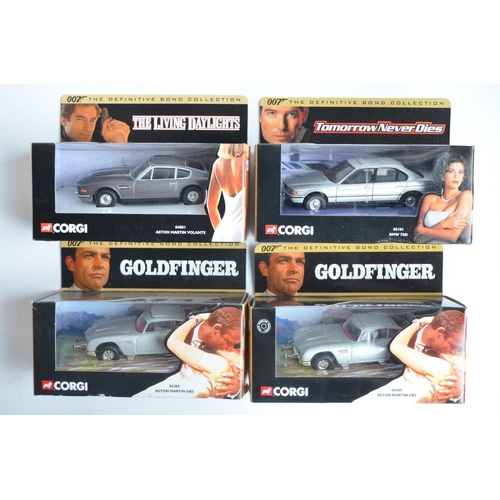 206 - Twelve James Bond themed diecast model vehicles from Corgi to include 2x 04305 Goldfinger Aston Mart... 