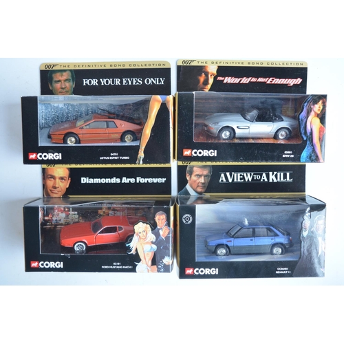 206 - Twelve James Bond themed diecast model vehicles from Corgi to include 2x 04305 Goldfinger Aston Mart... 