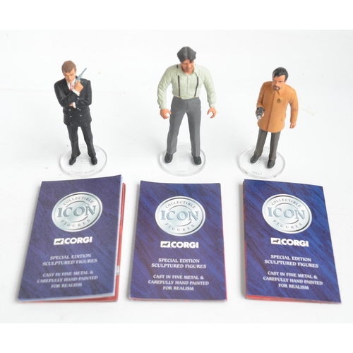 208 - Three boxed Corgi James Bond diecast 1/24 scale Icon Figures to include James Bond, Jaws and Drax. M... 