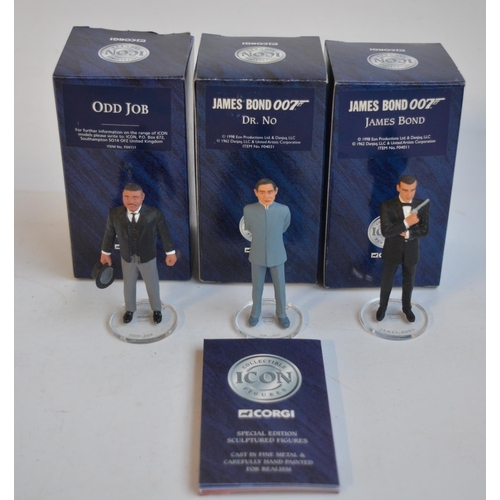 209 - Six boxed pre-painted metal James Bond Corgi Icon Figure models in 1/24 scale to include James Bond,... 