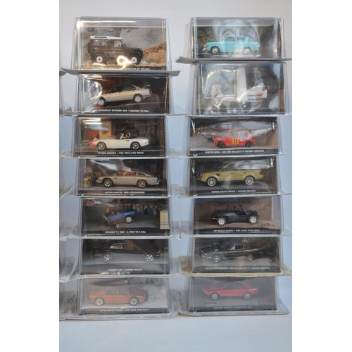 211 - Seventy nine cased 1/43 scale diecast James Bond vehicle models from GE Fabbri to include Moon Buggy... 