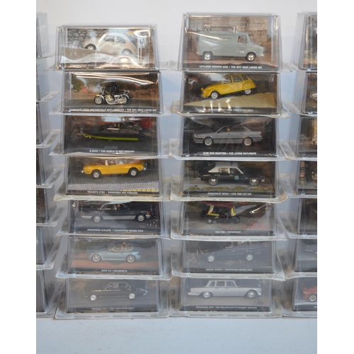 211 - Seventy nine cased 1/43 scale diecast James Bond vehicle models from GE Fabbri to include Moon Buggy... 