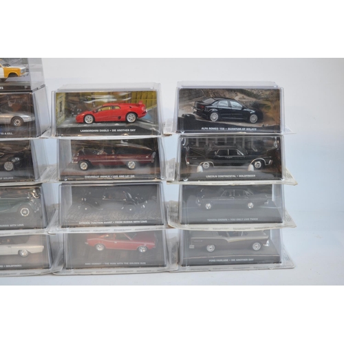 211 - Seventy nine cased 1/43 scale diecast James Bond vehicle models from GE Fabbri to include Moon Buggy... 